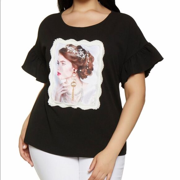 3D Jewelry Embellished Blouse - Picture 1 of 4